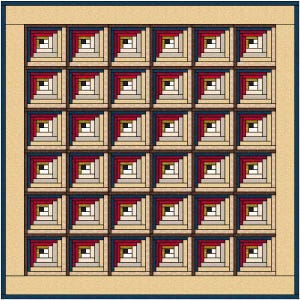 Handmade Log Cabin Quilt Made to Order With Design and Size Variations ...