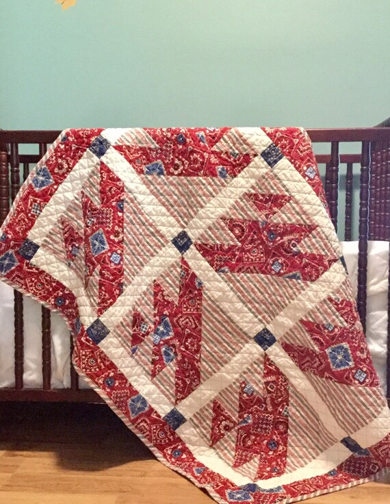 Red clearance baby quilt
