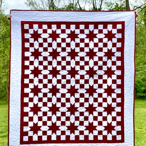 Handmade Quilt, Star Patch Quilt, made to order