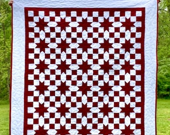 Handmade Quilt, Star Patch Quilt, made to order