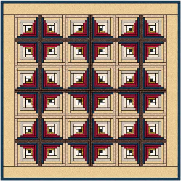 Handmade Log Cabin Quilt Made to Order With Design and Size Variations ...