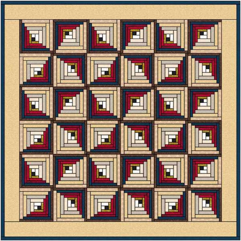 Handmade Log Cabin Quilt Made to Order With Design and Size Variations ...