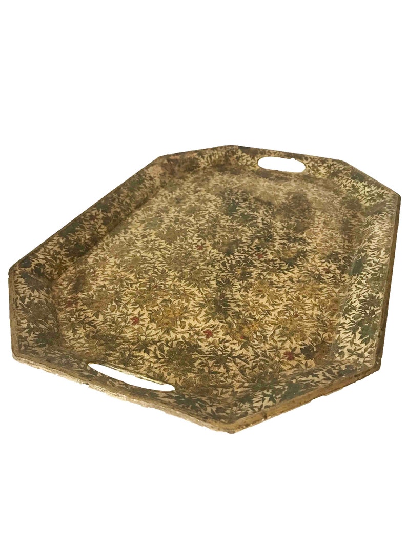 Large Alcohol tray Vintage Alcohol Tray Large Tray Japanese Alcohol Tray Large Floral Tray Vintage Tray Paper Mache Tray image 4