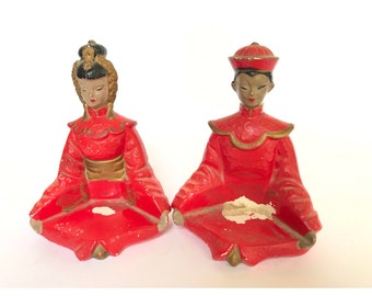 Asian Lady Figurines -- Asian Figurines -- Woman Figurines -- BP Imports Figurines -- Japanese Figurines -- Red Figurines