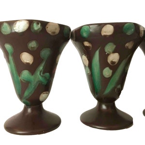Butterfly Cups Butterfly Pottery Mexican Pottery Ice Cream Cups Vintage Ice Cream Cups Sundae Cups Ice Cream Sundae Cups image 3