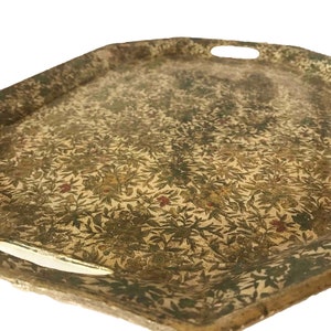 Large Alcohol tray Vintage Alcohol Tray Large Tray Japanese Alcohol Tray Large Floral Tray Vintage Tray Paper Mache Tray image 5