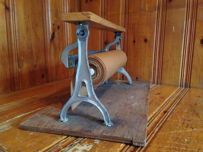 Antique The Wright Butcher Paper Cutter Roll Holder Antique Etsy