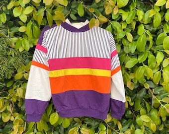 Vintage 80s Sweater — 80s Sweater — Vintage 80s Clothing — 80s clothing vintage — Colorful Sweater