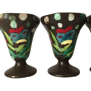 Butterfly Cups Butterfly Pottery Mexican Pottery Ice Cream Cups Vintage Ice Cream Cups Sundae Cups Ice Cream Sundae Cups image 2