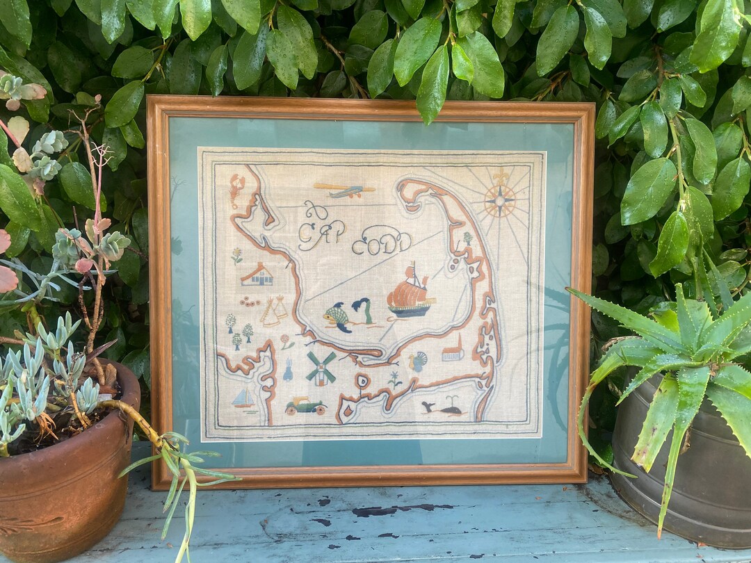 Cape Cod Needlepoint Needlepoint Cape Cod Vintage Cape Cod Etsy