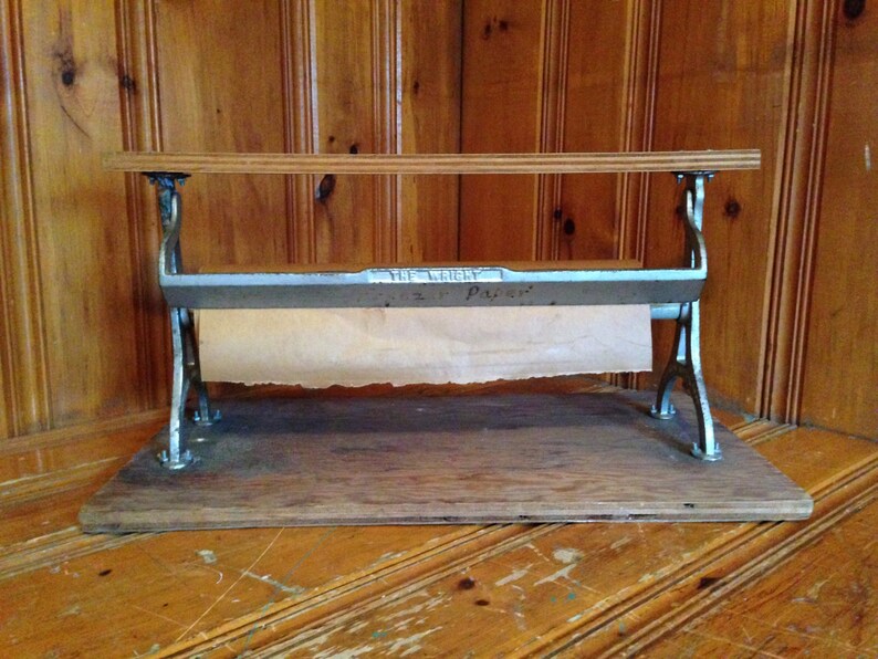 Antique The Wright Butcher Paper Cutter Roll Holder Antique Etsy