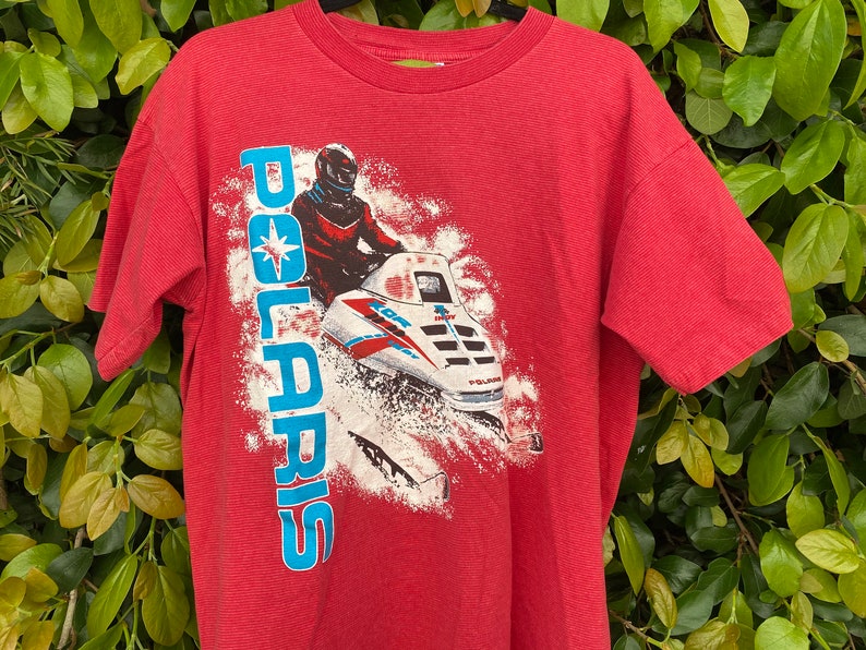 Vintage Polaris Shirt Vintage Tshirt Vintage Red Shirt Polaris Tshirt Polaris Vintage Tshirt Vintage Tshirt Vintage Polaris zdjęcie 5