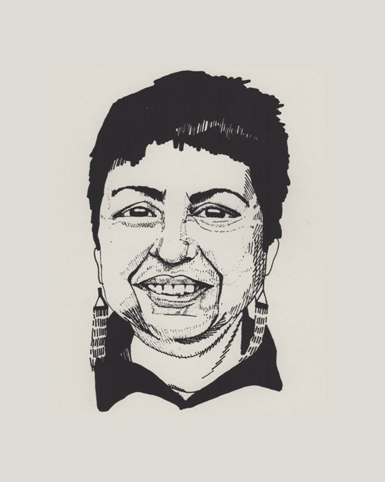 Gloria Anzaldúa Feminist Portrait Screenprint | Etsy