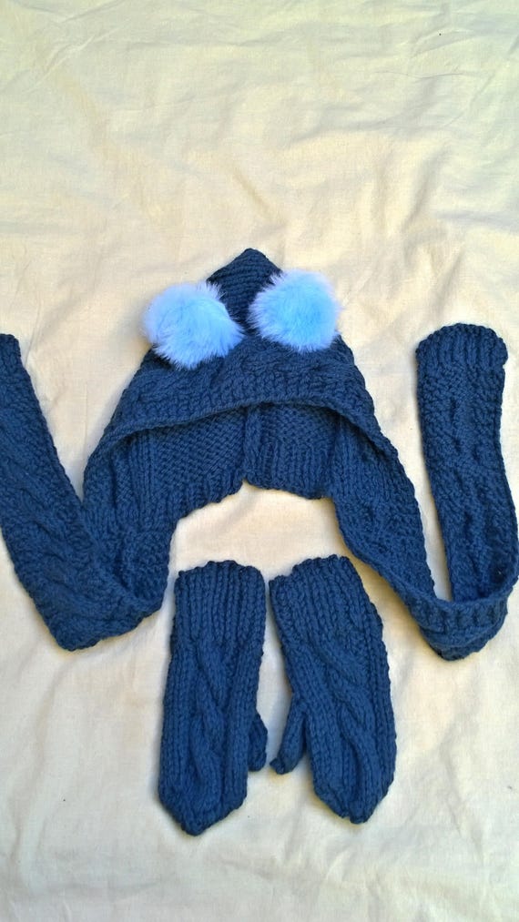 1 year old hat and gloves