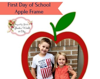 Apple Photo Frame for the First Day of School