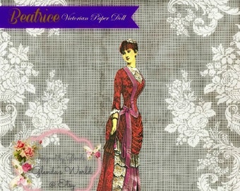 Beatrice Victorian Paper Doll