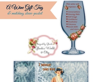 Gift Tag for Giving Wine