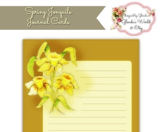 Tarjetas de diario Jonquils de primavera