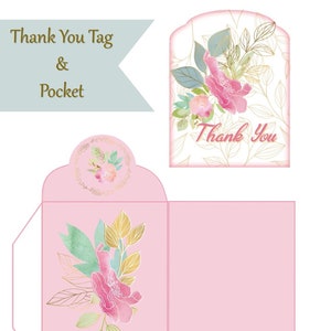 Watercolor Thank You Tag & Pocket