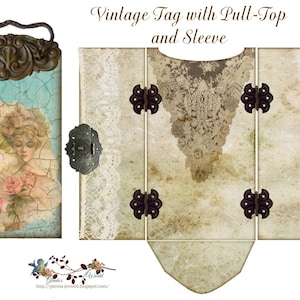 Etiqueta Vintage con Pull-Top y Manga