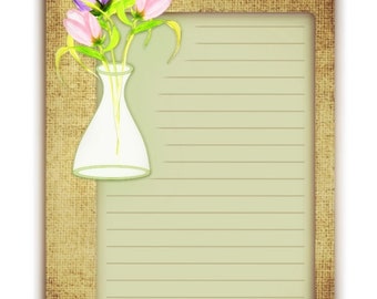 Burlap & Tulips Journal Cards