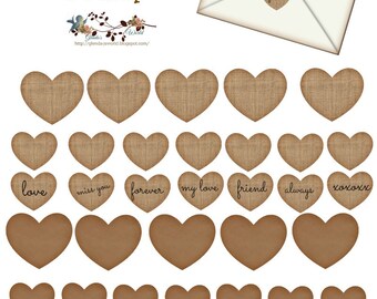 Burlap and Brown Craft Paper Letter Seals