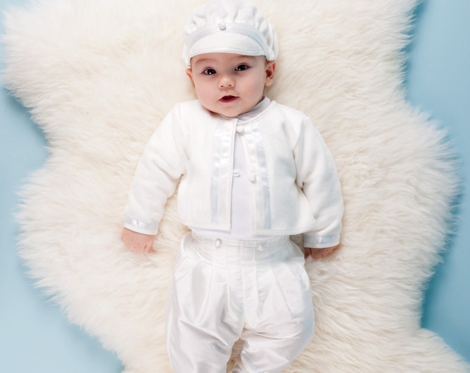 SALE Baby Boys Silk Baptism Outfit Ivory Christening & Etsy