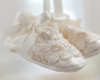 baptism booties girl