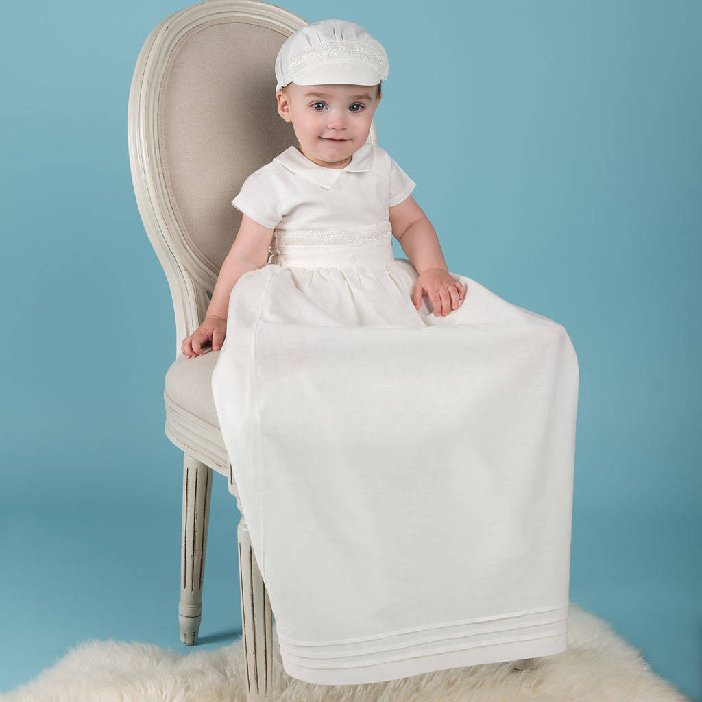 Oliver Christening Gown Romper Skirt Boys Baptism Gown Etsy