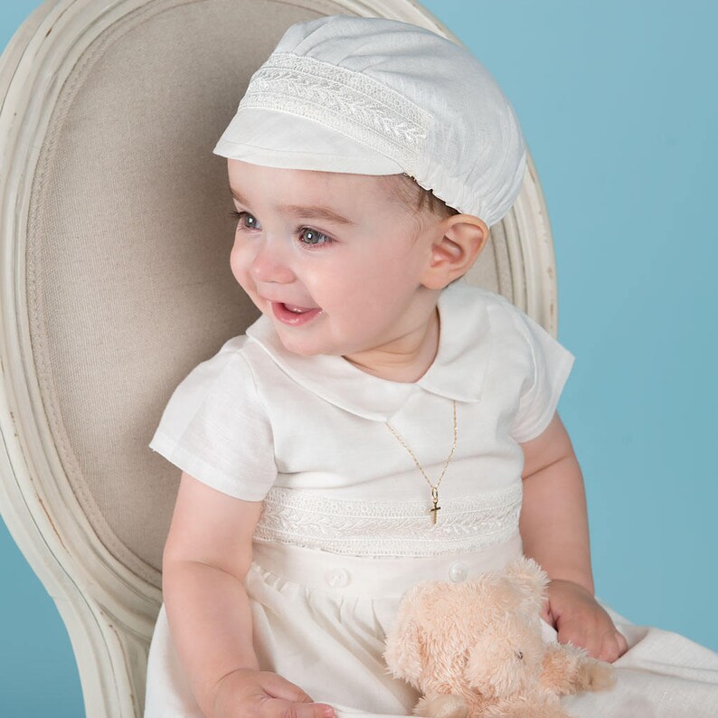Imperfect Baby Boys Baptism Gown 'oliver' Linen Etsy