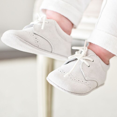 Imperfect Baby Boys Dove Grey Suede Shoes | Baby Boy Dove Grey Shoes | Sample Sale | New with Small Imperfections | Final Sale