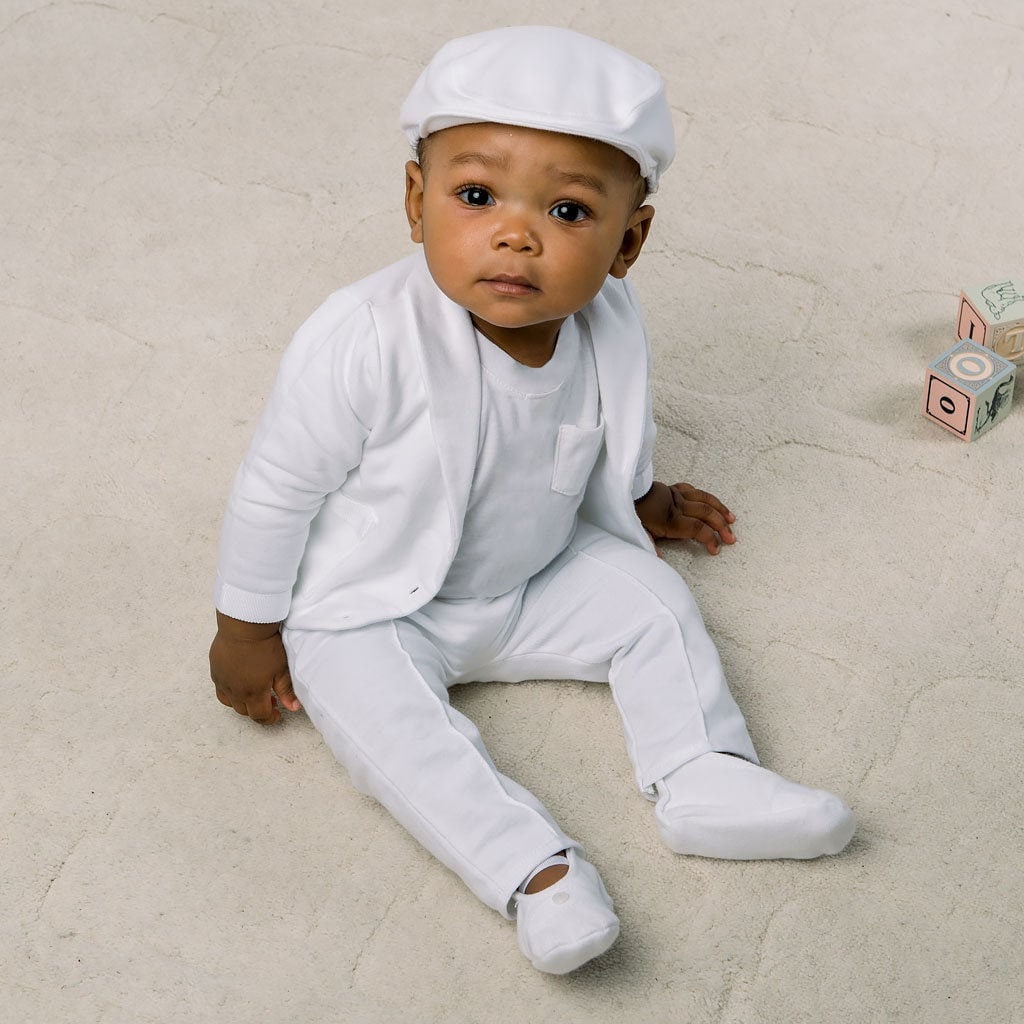 Romper All White Suit For Baby Boy Boy All White Outfit For Kids