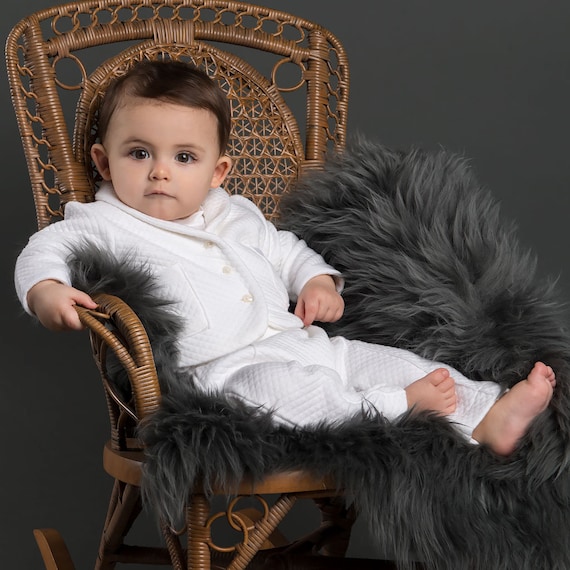 VENTE Costume gilet en soie bébé garçon Tenue de baptême de garçon en soie Costume  bébé garçon Tenues de baptême pour garçons Costume pour bébé en soie Blanc  VENTE FINALE 