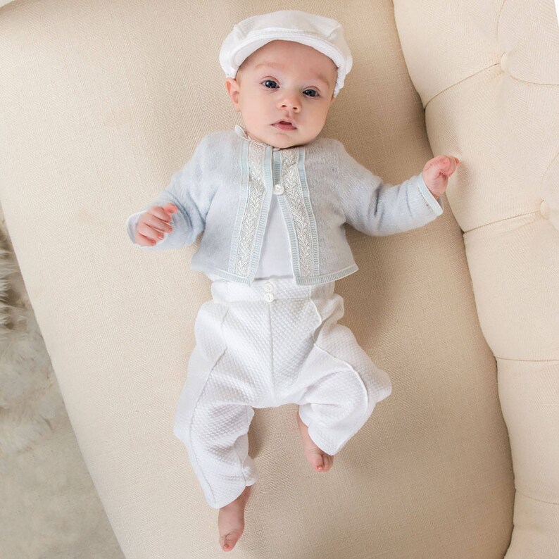 Boys Baptism Outfit 'Jackson' Boys Knit Baptism Suit Etsy