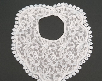 Baby Girls Lace Bib 'Lola' | Newborn Girl Bib | Christening & Baptism Bibs | Baby Girl Lace Bibs | Baby Girl Ivory Lace Bib