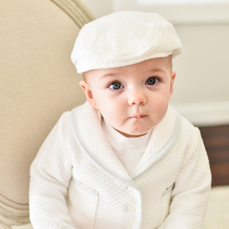 Baby Boy Hats White Cotton Newsboy Cap Baby Boy Newsboy | Etsy