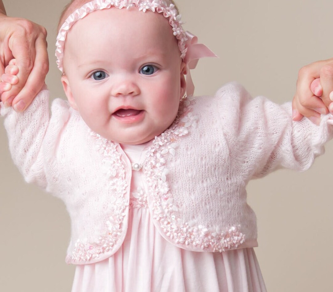 SALE Baby Girl Pink Knit Sweater 'leila' Toddler Knit Sweater Baby Girl