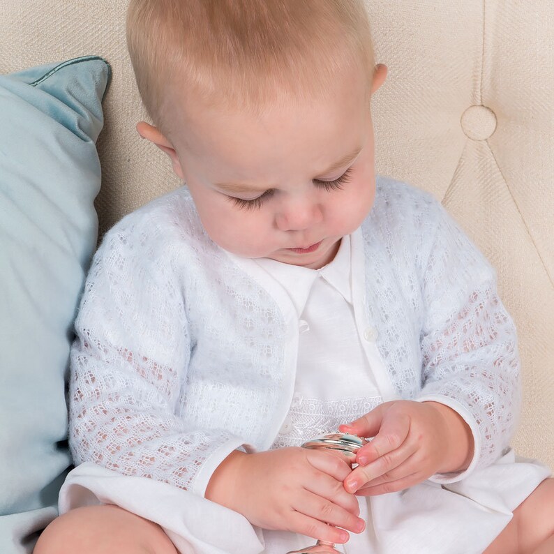 Christening Sweater Baby Boy 'henry' Newborn Boy Etsy