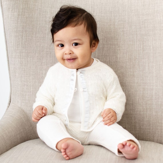 Christening cardigan boy clearance