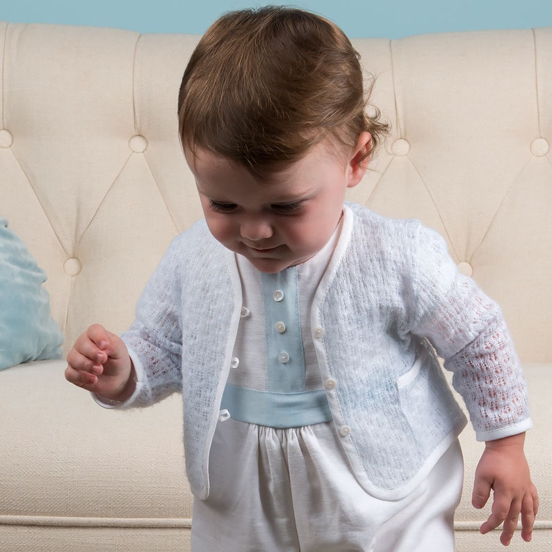 Christening Sweater Baby Boy 'henry' Newborn Boy Etsy