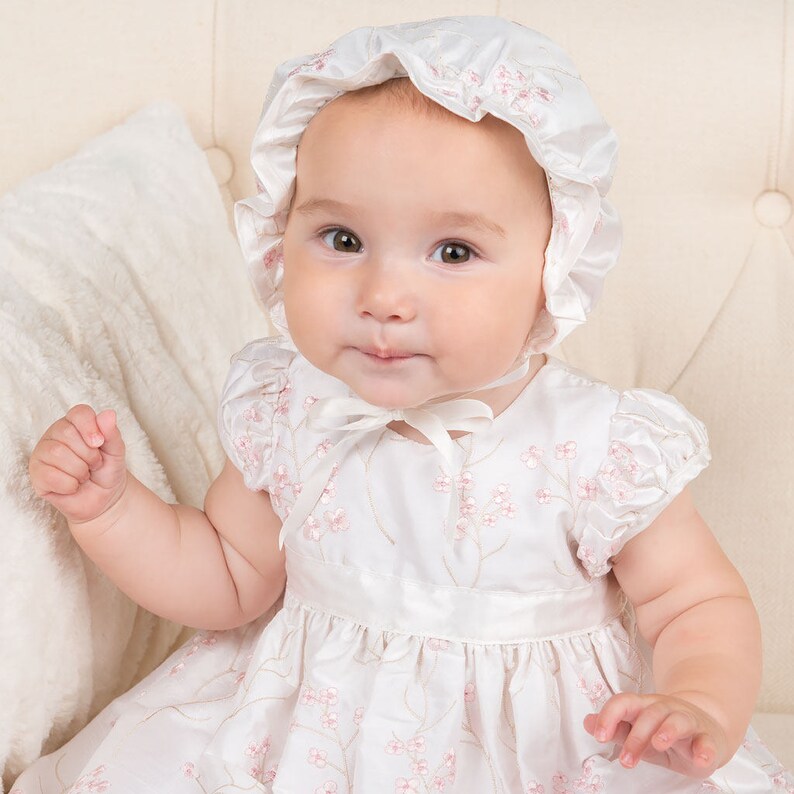 May Lin Silk Christening Gown Cherry Blossom Silk Dress - Etsy