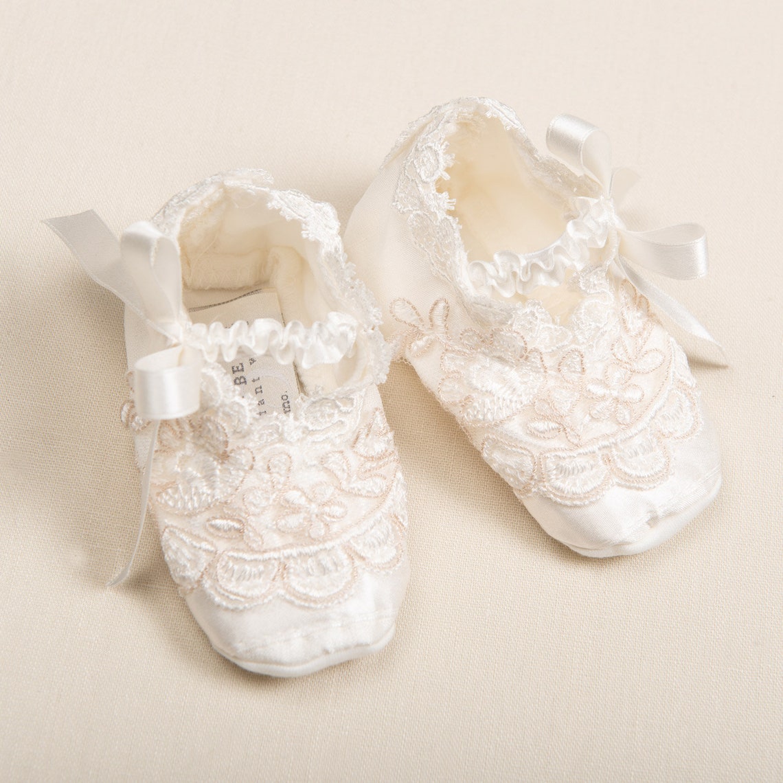 Baby Girl Ivory Silk Christening Shoes Baby Girl Lace Shoes | Etsy