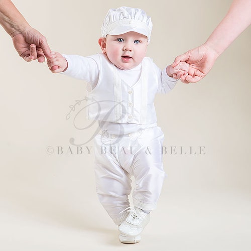 Imperfect Baby Boy Silk Vest Suit Silk Boy Baptism Outfit Etsy