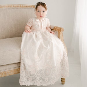 SALE | Ivory Baby Girl Lace Gown 'Elizabeth' | Blessing Gown | Baby Girl Baptism & Christening Gown | Lace Baby Gown | FINAL SALE