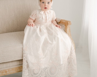 SALE | Ivory Baby Girl Lace Gown 'Elizabeth' | Blessing Gown | Baby Girl Baptism & Christening Gown | Lace Baby Gown | FINAL SALE