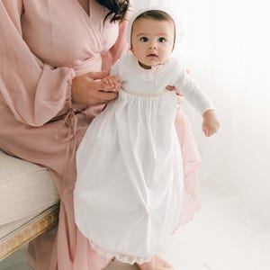 Cotton Layette Gown Baby Girl | Newborn Gown Gowns | Baby Blessing Outfit for Girls | Baby Blessing Outfit | Tessa Gown