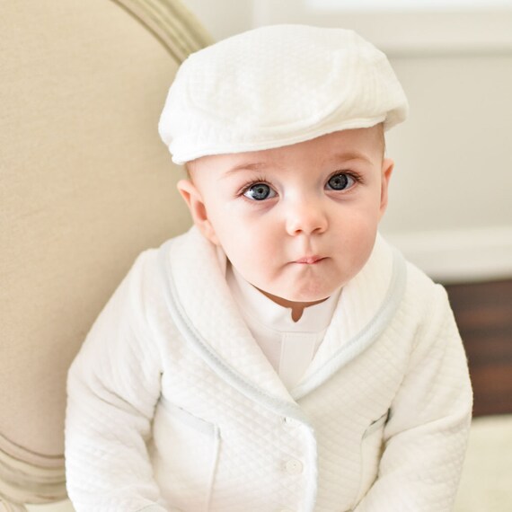 white newsboy cap baby