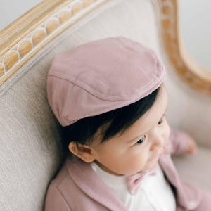 Baby Boy Hat Newsboy Style | Baby Boy & Toddler Hats | Baby Boy Newsboy Cap | Baby Boys Christening and Baptism Hats | Milo Mauve