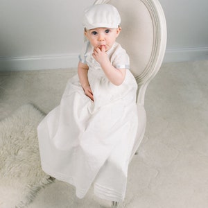 SALE | Baby Boys Baptism Gown 'Owen' | Boys Blessing Outfits | Baby Boy Linen Christening Gown | FINAL SALE