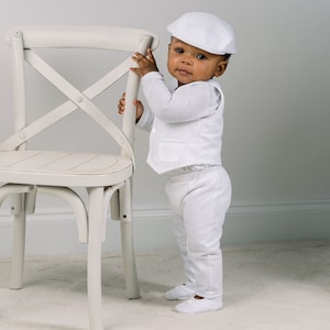 Sample Sale | Baby Boys Christening 3-Piece Suit &#39;Miles&#39; | Boys Vest, Shirt and Pants | Boys Baptism & Christening Outfit | FINAL SALE